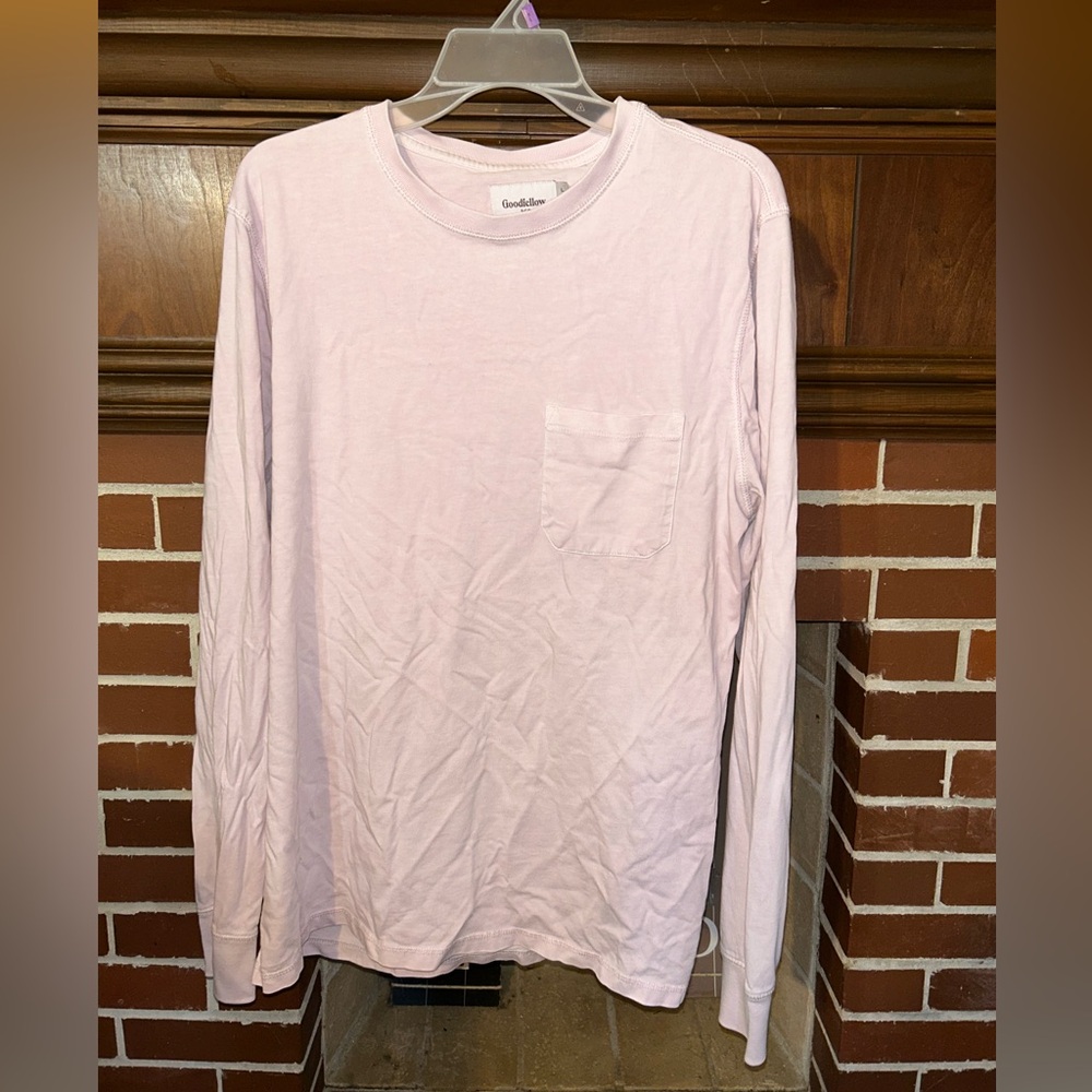 Goodfellow & Co Men's Pink Long Sleeve Shirt